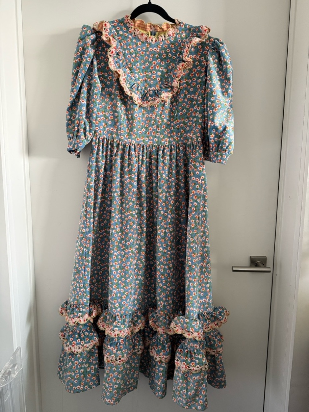 Celia B floral corduroy Abaca maxi dress size xs - Picture 5 of 11